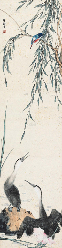 孤行黑猫采集到工笔画--水墨丹青千里