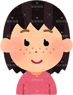 有雀斑的孩子sobakasu_girl男孩女孩子儿童表情包动作姿势贴纸扁平儿童插画元素卡通免扣png图片素材