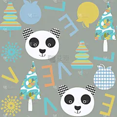 熊猫,小山羊,四方连续纹样,可爱的,纺织品,玩具,野生动物,壁纸,哺乳纲,小的