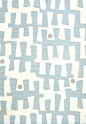 Berbeck Fabric Linen Union Berbeck linen fabric is a fresh contemporary design with blue organic shapes printed on a natural cloth.