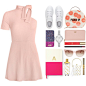 A fashion look from November 2016 featuring fit and flare dress, adidas sneakers and kate spade bags. Browse and shop related looks.