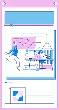 运营插画 | 图源免费EPS文件 |商务人士操作工作场景的平面矢量插画