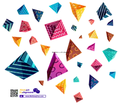 Abstract[美工云]矢量几何立方球体元素_PNG： 3