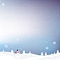 冬季雪人背景矢量素材，素材格式：AI，素材关键词：雪花,雪人,雪原
