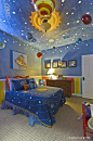 2013美式风格三室一厅最新创意男孩儿童房液体墙纸装修效果图片