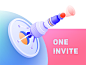 1 invite invite design illustration app colour ui