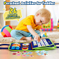 Amazon.com: Winblo Toddler Busy Board - Montessori Toys for 1-3 Year Old Boy Birthday Gift, Educational Learning Sensory Busy Book for Two Year Old Boys, Kids Ages 2-4 Activities Toy for Airplane Car Travel : Toys & Games