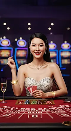 Photo beautiful casino girl