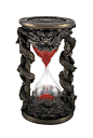 dragon design hourglass w red sand.: 