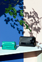 Chloe Black/Turquoise Elle Clutch Bags with Shoulder Strap - Spring 2015