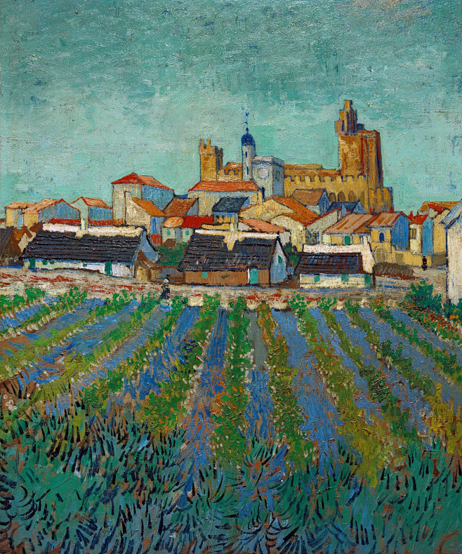 View of Saintes-Mari...