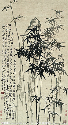 #国画竹子 #竹子 #动物植物 国画竹子...