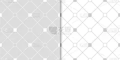 浅灰色几何饰品。无缝模式集