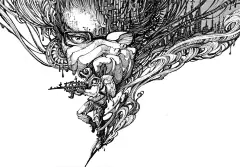 一套黑白插图-古戈力_铅笔,黑白_涂鸦王国插画