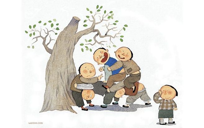 儿童节主题：童年的欢乐时光插画壁纸 - ...