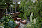 最佳圣所花园 & 最佳建设花园 – 金奖：“走出阴影”
Best Sanctuary Garden & Best Construction Award – Gold medal: Out of the Shadows

Designed by Kate Gould
Built by Kate Gould Gardens
Sponsored by Kate Gould Gardens

 

“走出阴影（Out of the Shadows）”的设计感觉像是一个现代水疗花园，利用耐寒的热带植
