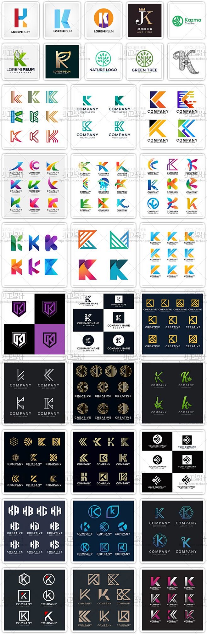 字母系列K LOGO商标设计vi素材包A...