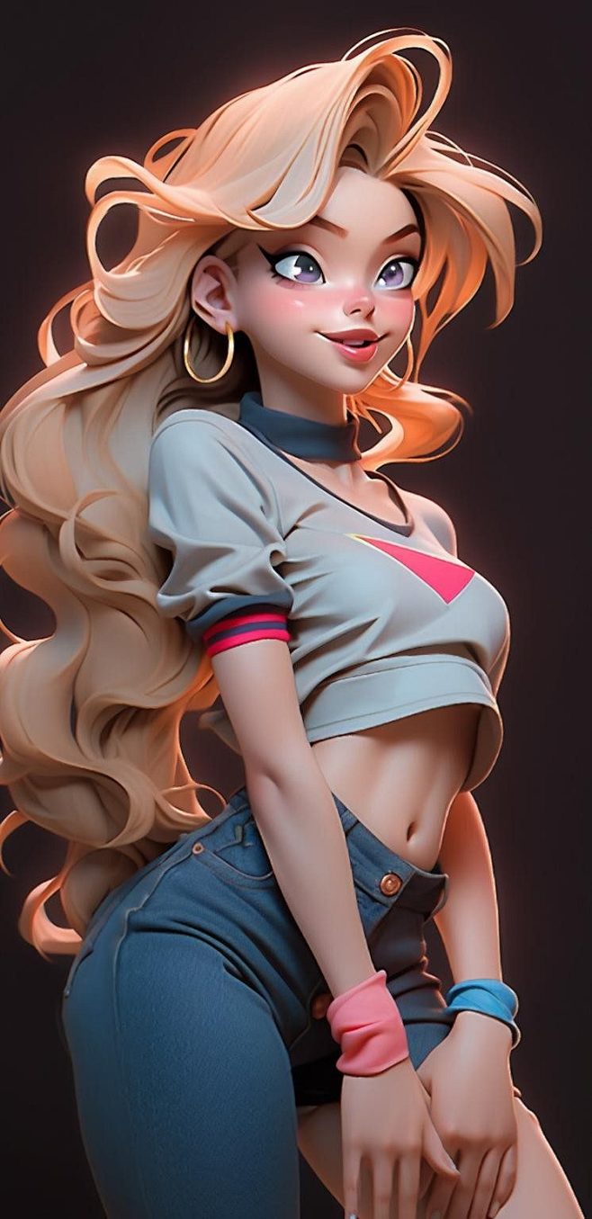 {AI系列}3D现代，科技角色（卡通，写...