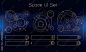 Set of Tribal User Interface Elements. Space ethnic HUD. Good for game UI. Vector Illustration EPS10