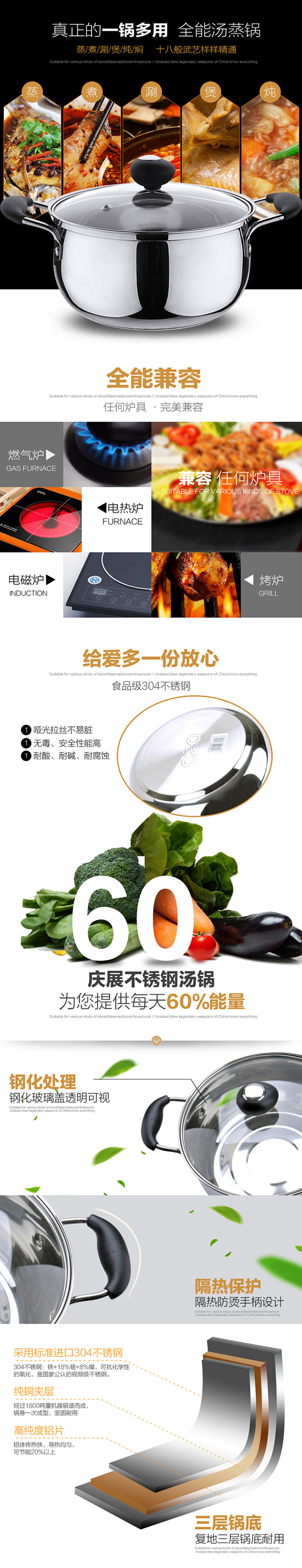 #汤锅## 庆展不锈钢锅  ##天天特价...
