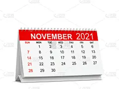 2021年日历。一周从周日开始