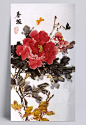 牡丹春浓图|古典,牡丹花,牡丹素材,国画,国画牡丹,国画牡丹画法,中国风,中国元素,中国素材,牡丹春浓图,惊艳,红色牡丹..,背景