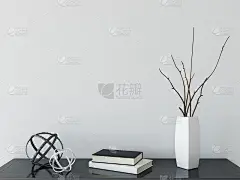 模拟墙内部。北欧风格。墙艺术。3d渲染，3d插图