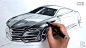 梅赛德斯奔驰S-CLASS Coupe汽车设计手绘马克笔上色视频教程