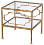 Uttermost Genell Gold Cube Table transitional-side-tables-and-end-tables