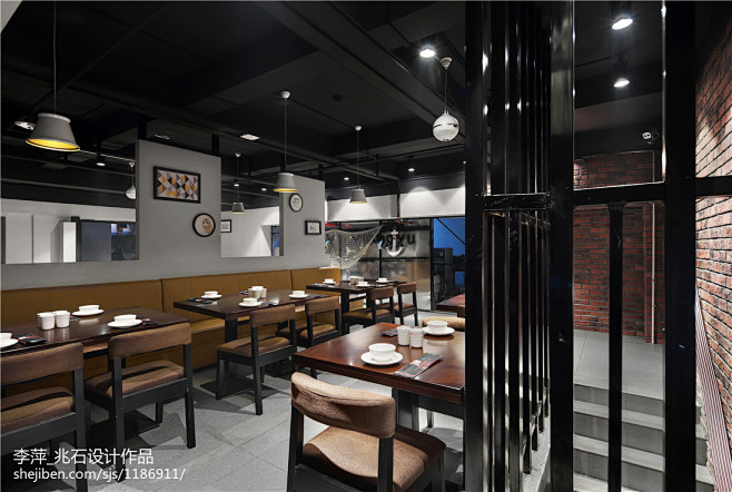 烤鱼店就餐区设计