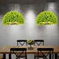 设计师的灯工业咖啡厅仿真植物吊灯北欧创意餐厅吧台绿植吊灯原创-淘宝网