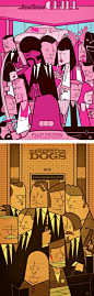 Pulp Fiction & Reservoir Dogs - Illustrations by Ale Giorgini