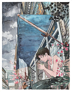 容眠采集到插画背景