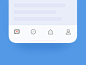Tab Bar interactive animation micro-motion iphone x interesting gesture icon ux kit tabbar mobile ux design animation ui gif