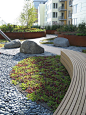 A roof garden with weathering steel (by lauraknosp)