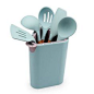 Gmark FDA approved Silicone Cooking Utensils w/ Beech Wood Handle 5 Piece Set in Utensil Holder Built-in Knife Organizer GM5118 *** undefined