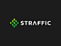 Straffic identity agency marketing kreatank gradient green logo brand identity abstract s lettermark digital technology tech traffic