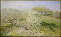 作　　者：克劳德·莫奈 - Claude Monet
作品名称：春季（盛开的果树） - Spring (Fruit Trees in Bloom)
作品尺寸：62.2 x 100.6 cm
作品年代：1873
作品材质：画布油画
现收藏于：美国大都会艺术博物馆