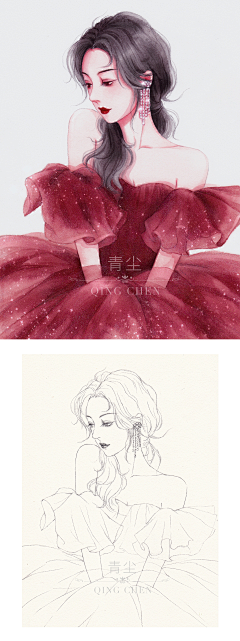 小易囍采集到水彩花卉