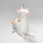 Unicorn Figural Throw Pillow - Pillowfort™ - image 1 of 7