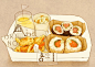 美食 寿司 手绘美食 壁纸 插画 唯美 水彩 涂鸦王国