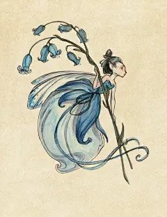 仲夏仙子-风信子：8.5x11艺术作品