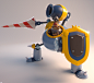 Medieval Brawlers : Our main goal was to create characters for a fictional fighting game with mechs set in medieval times. We were so excited about the outcome we decided to try and model these guys in 3d and see if they would work as toys as well. What d