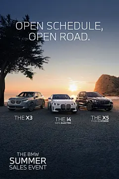 其中包含以下圖片：The Ultimate Driving Machine.