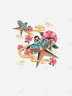 手绘国潮风筝纸鸢元素图png免抠素材_新图网 https://ixintu.com 手绘 国潮 风筝 纸鸢 元素图 云纹