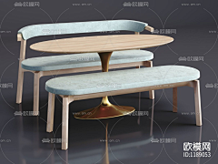 大胆创新好玩有趣采集到软装模型-餐桌椅
