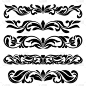 Borders decorative vignette elements set isolated 