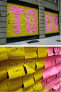 To Do List - NYC public art installation - Post It