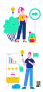卡通简笔画人物带场景Figma素材：03