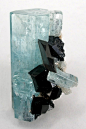 Aquamarine on Smoky Quartz
Aquamarine is known as a stone of courage and fortitude  that can bring great power.  Its calming energies reduce stress and quiet the  mind.    Aquamarine has an affinity with sensitive people.  It can  invoke tolerance of othe